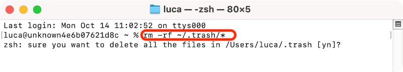 Fix the Problem that Trash Cannot Be Emptied on Mac