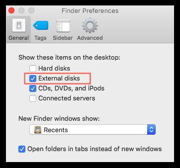 fix external hard drive not showing up on Mac