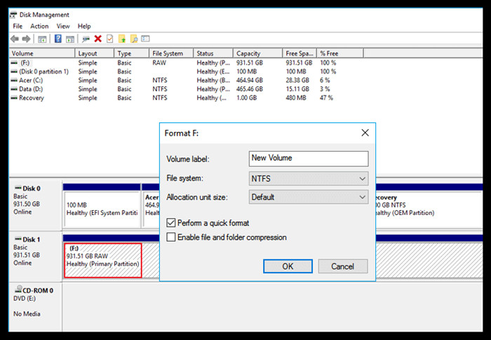 how to format external hard drive windows not showing up