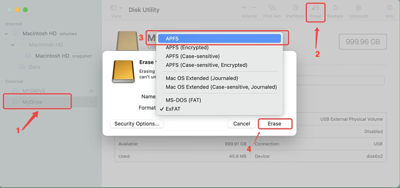 AppleAPFSMedia not mounted