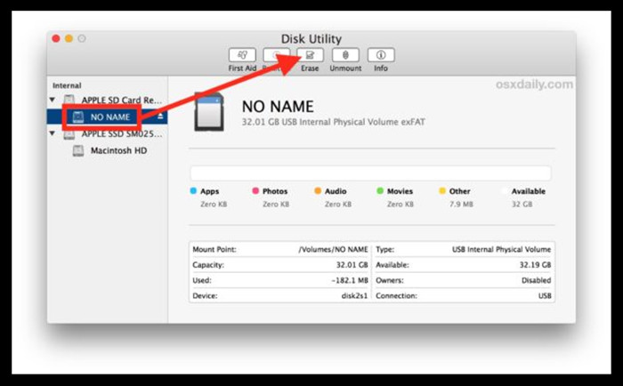Format SD card to fix logical errors