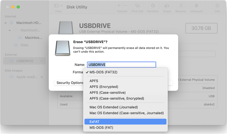wipe hard drive on macOS Sequoia