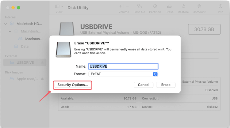 wipe hard drive on macOS Sequoia