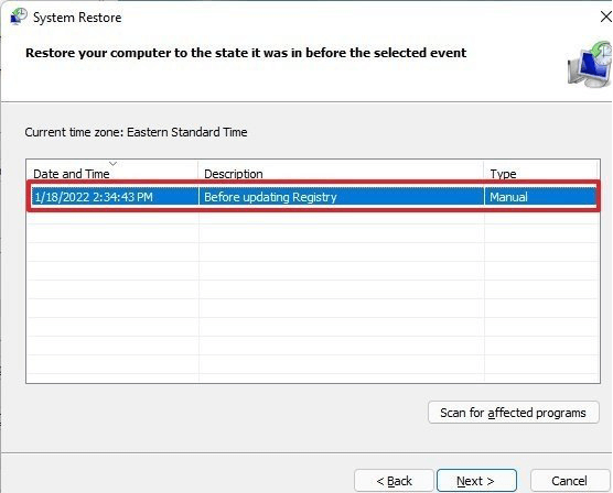Windows 11 system restore
