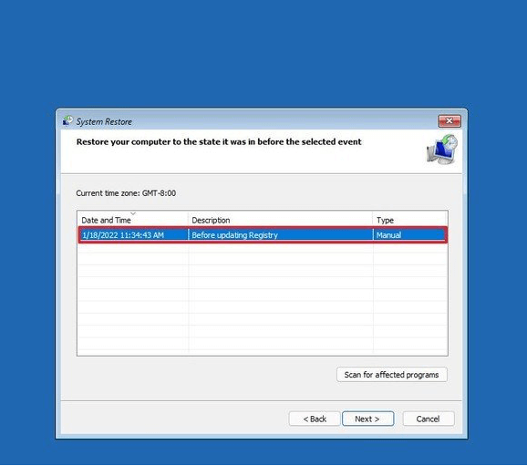 Windows 11 system restore