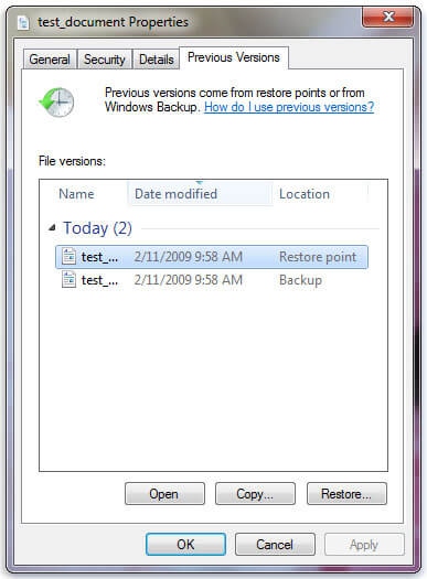 Recover Deleted or Missing Files in Windows 7