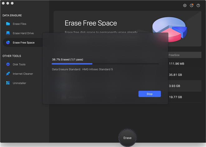 erase free space mac ssd